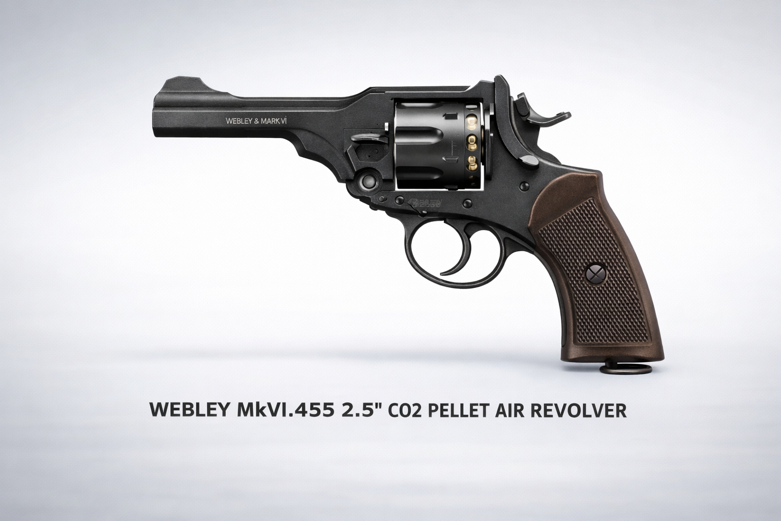 WEBLEY MkVI.455 2.5" CO2 PELLET AIR REVOLVER